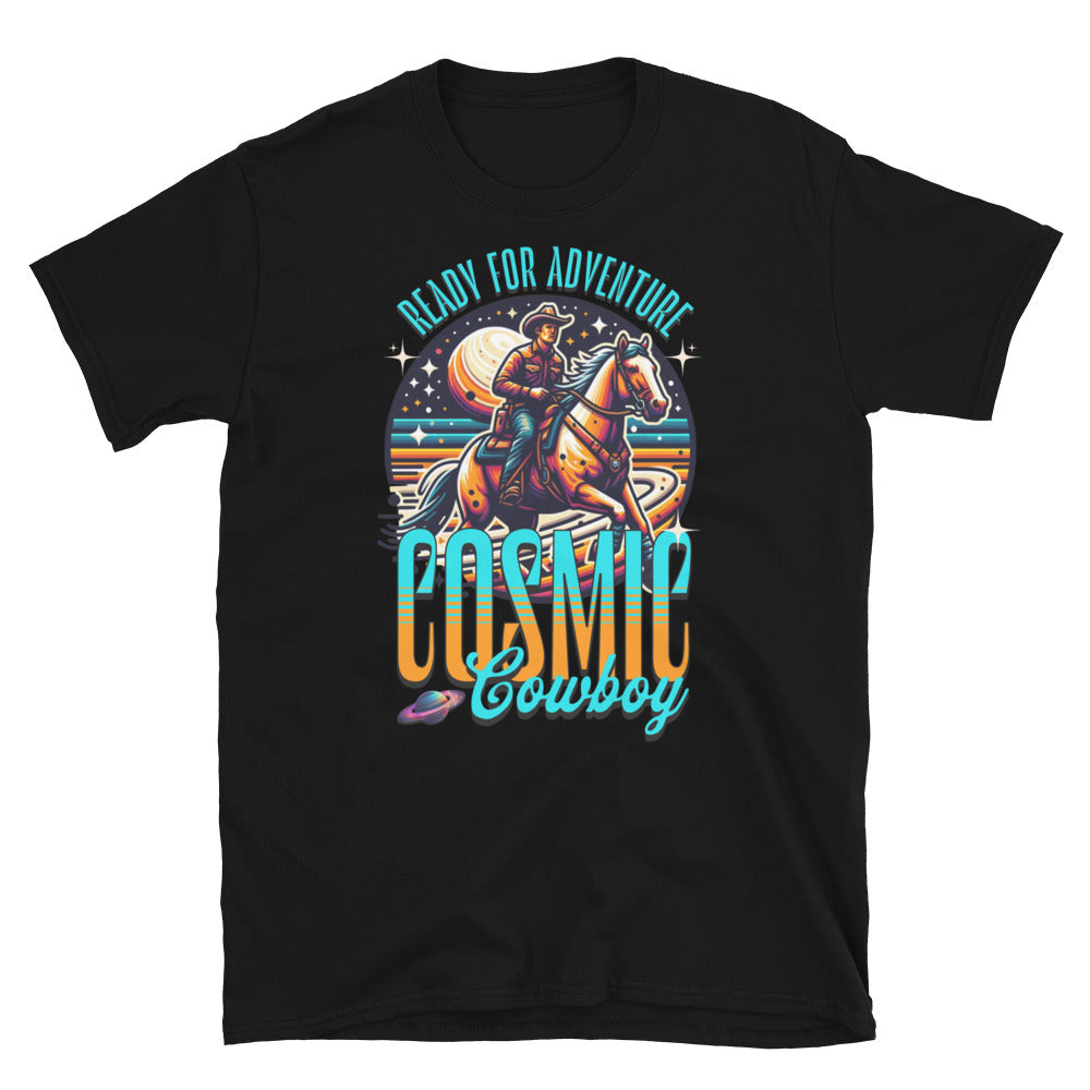 Cosmic Cowboy TShirt - Black Color - https://ascensionemporium.net